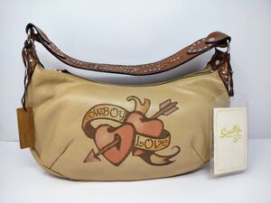 Scully Tattoo Hearts Shoulder Handbag Leather Western Cowboy 13" Vintage New